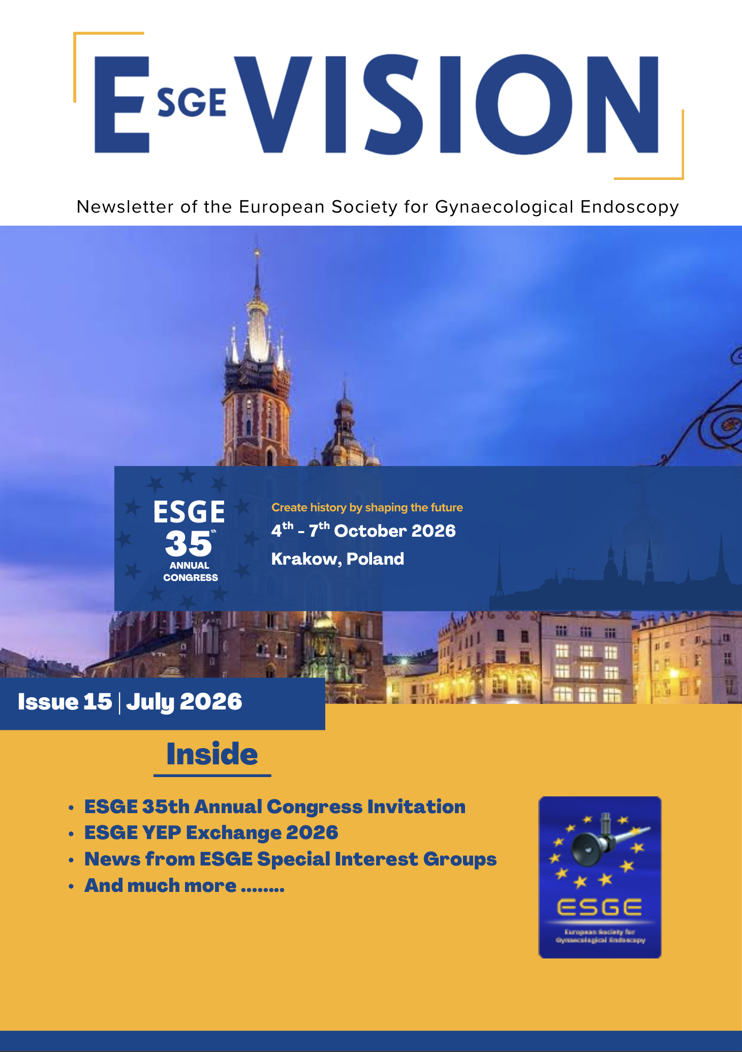 ESGE Vision Issue 15 July 2026 cover